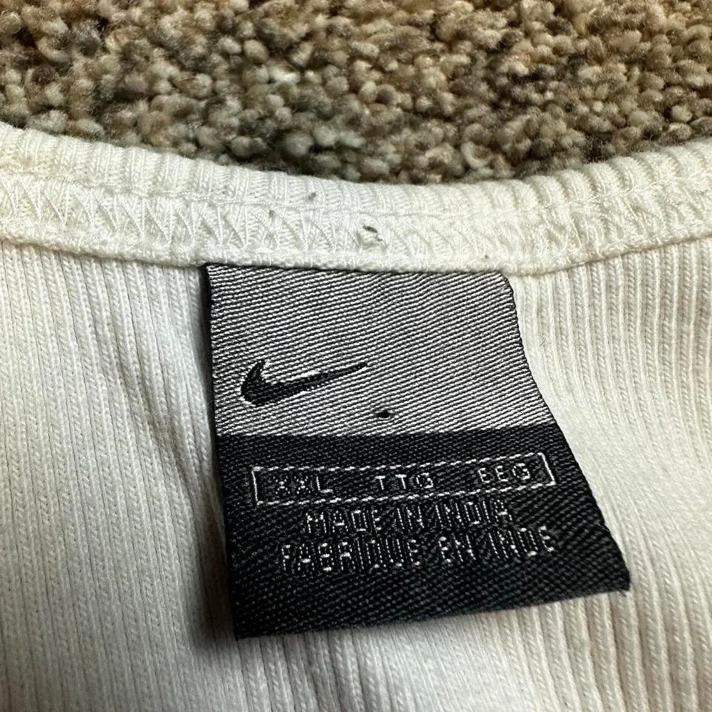 Vintage Nike Tank Top Ribbed Center‎ Check Swoosh Basketball Retro 90s Men XXL